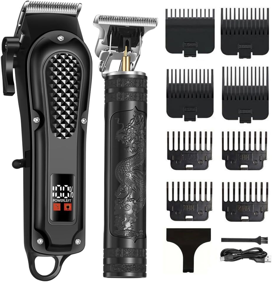 Men'S Grooming Clippers - Cordless Hair Clippers for Men, Self