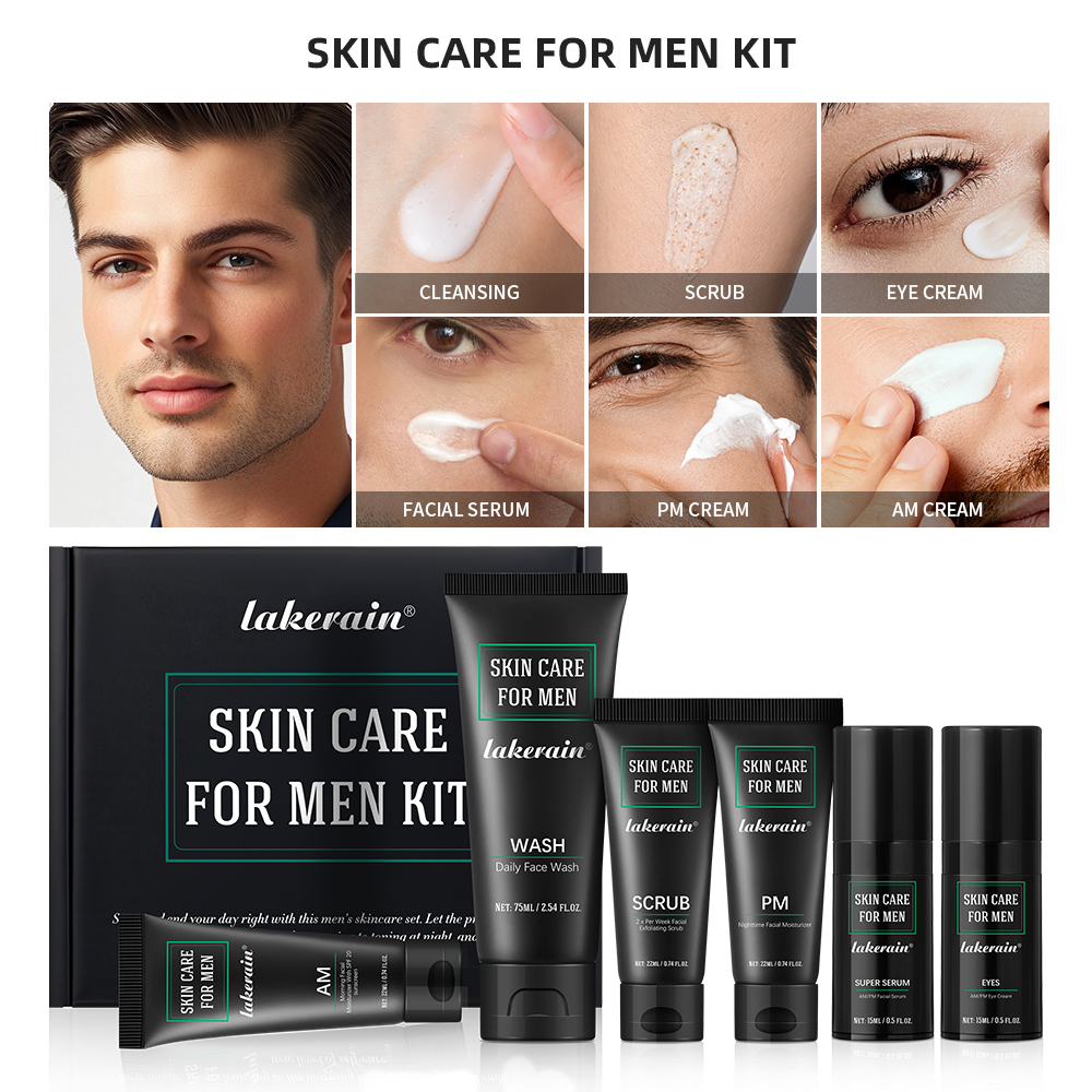 Men'S Grooming Oil - Men Skincare Kit Deep Cleansing Face