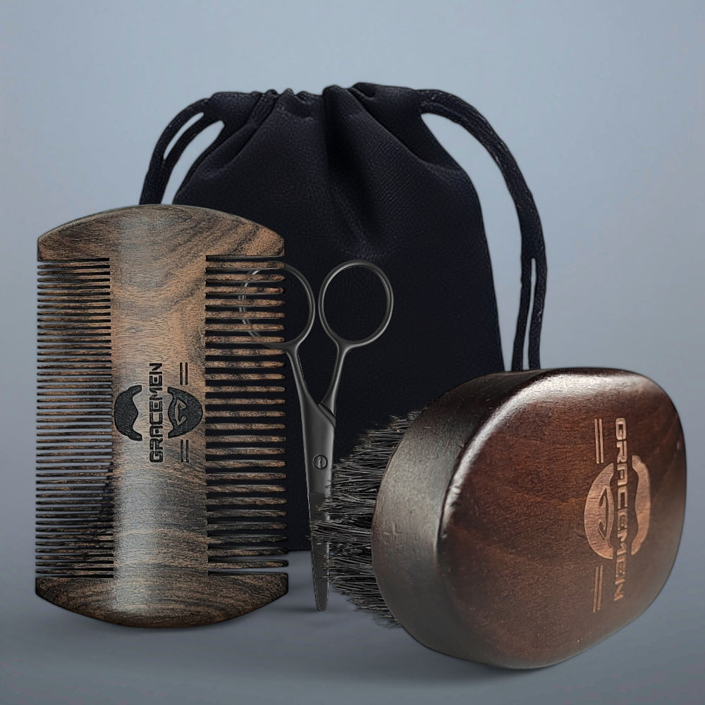 Men'S Grooming Bag - Gracemen Beard Kit - Retro Beard