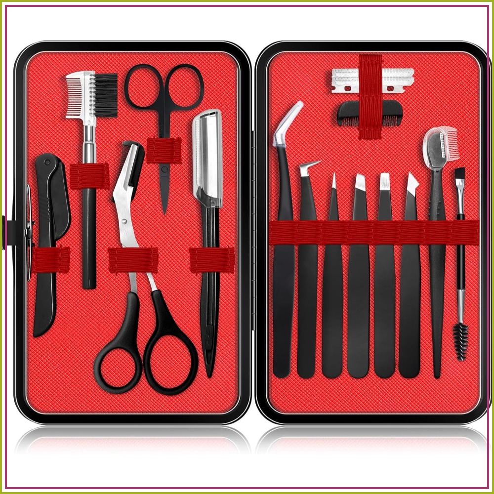 Men'S Grooming Bag - 17 in 1 Eyebrow Kit for