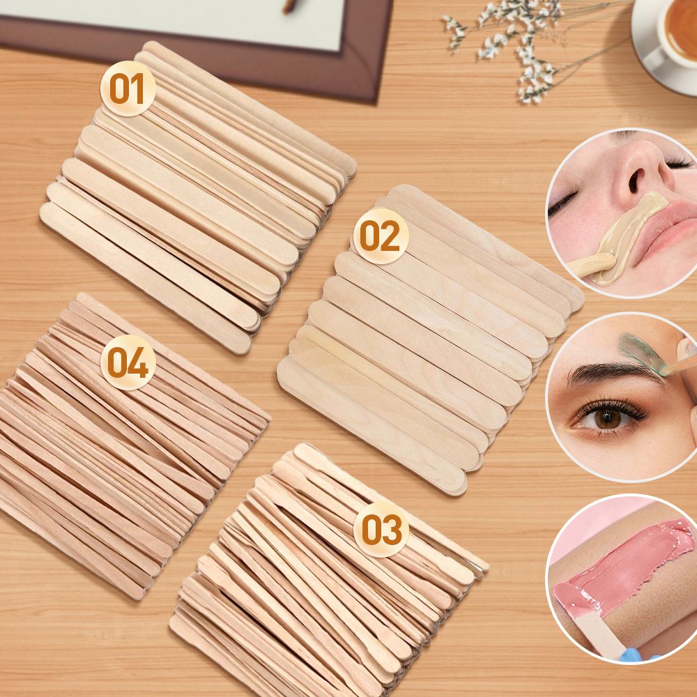 500/200/100Pcs Wooden Hair Rem - Hair Wax Stick recensione e prezzo