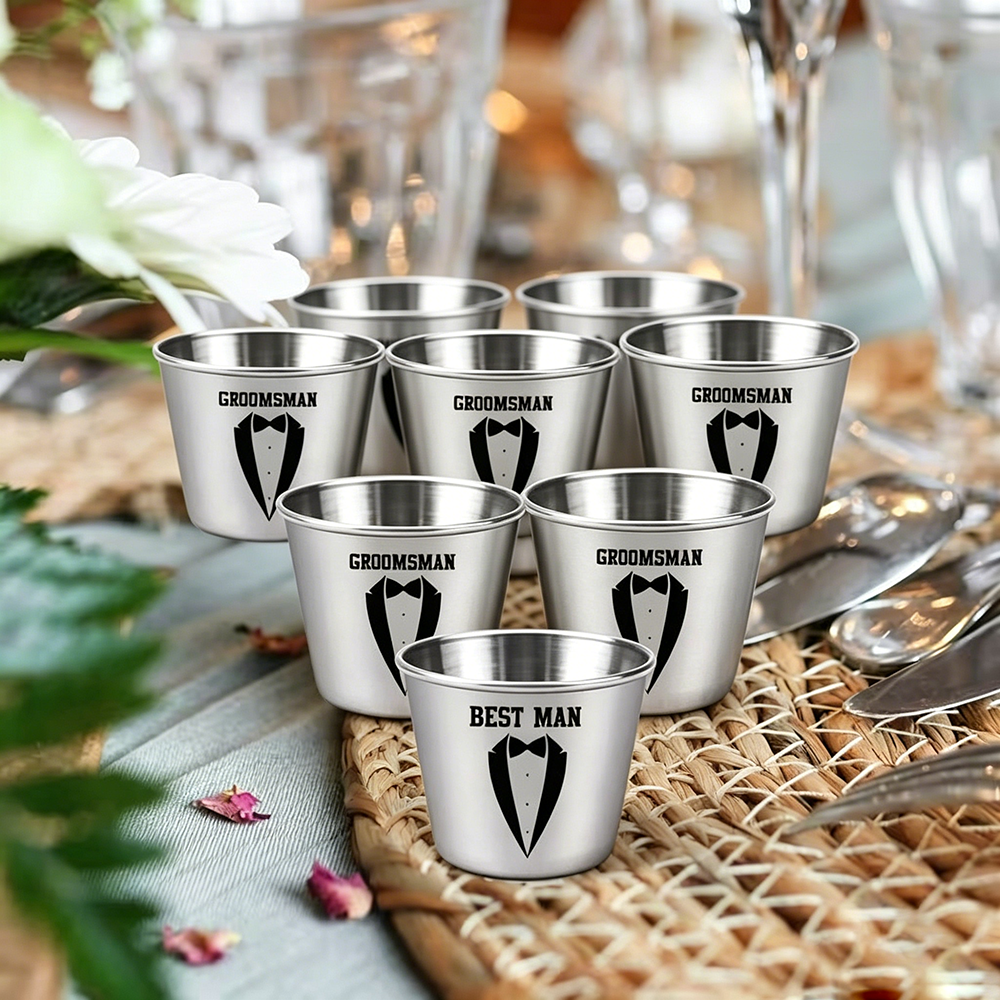 Custom Groomsman Shot Glass Se - Men'S Grooming Set Gift recensione e prezzo
