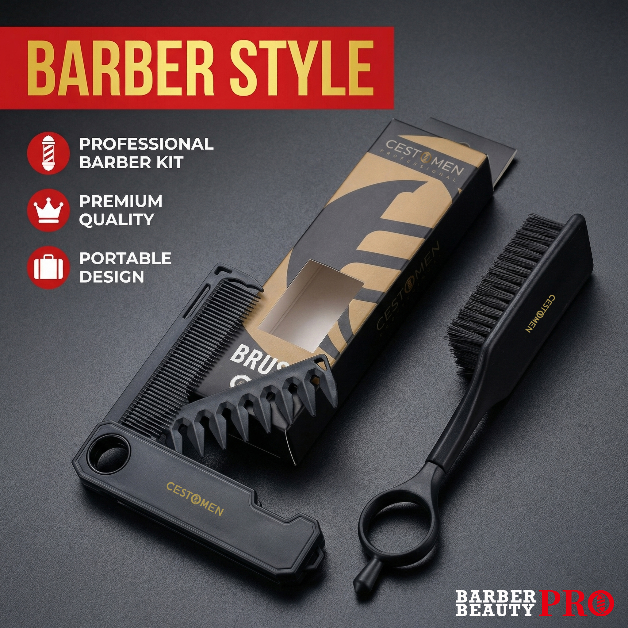 360°Rotatable Ring Folding Com - Shaving Brush Set recensione e prezzo