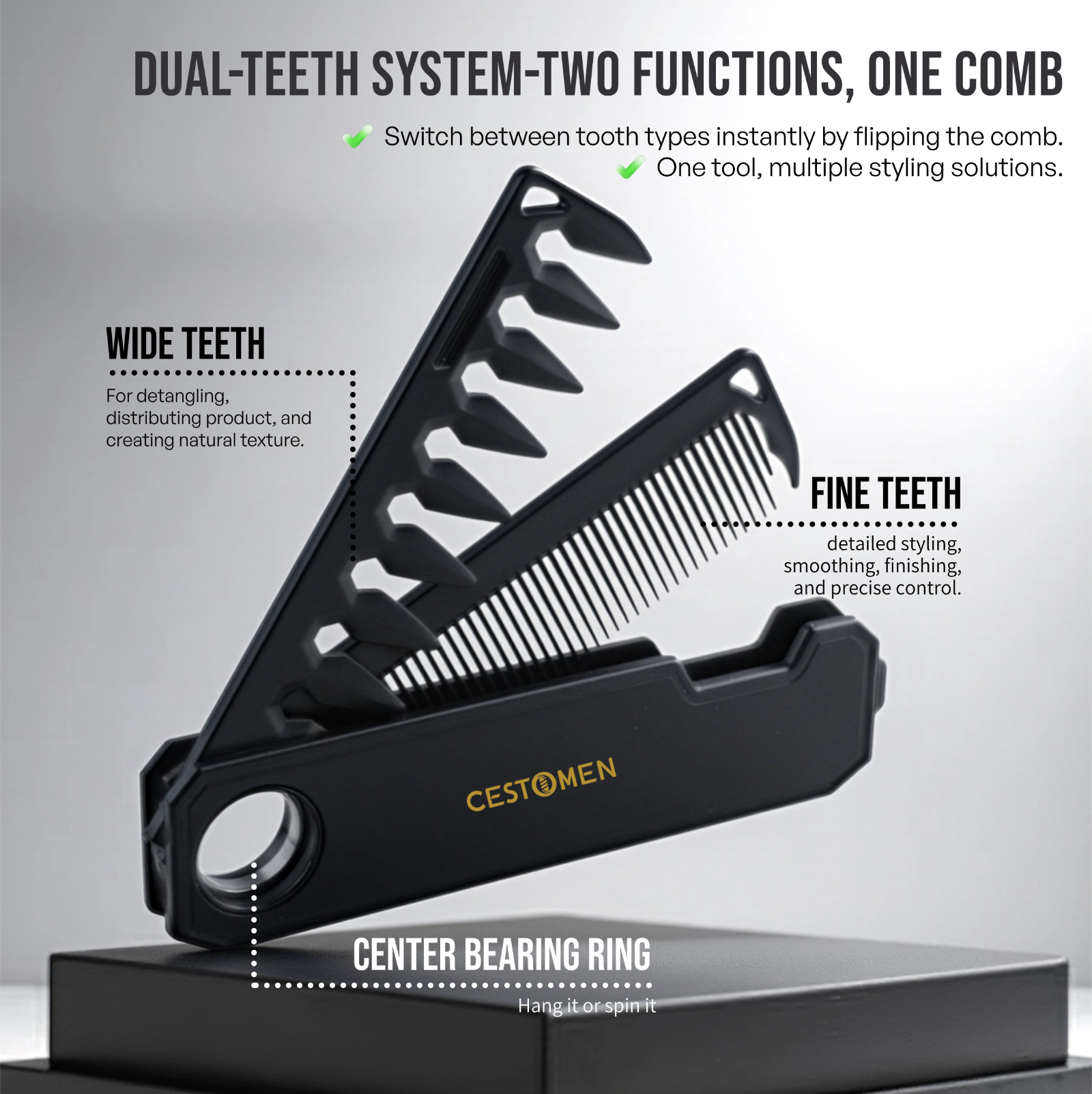 360°Rotatable Ring Folding Com - Shaving Brush Set recensione e prezzo