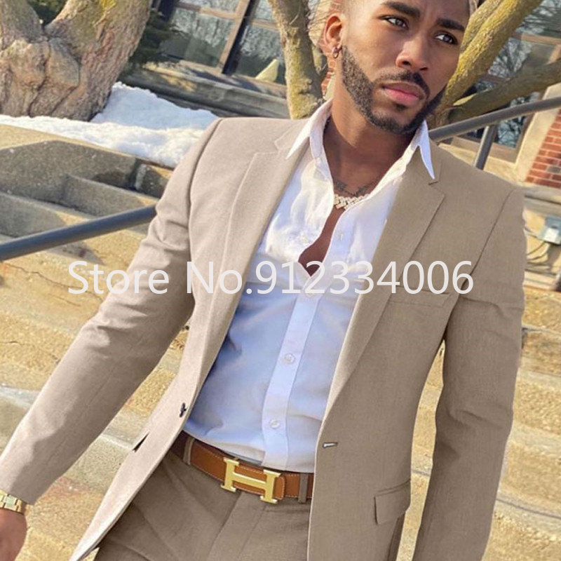 2 Pieces Beige Suit for Men Sl - Men'S Grooming Daily recensione e prezzo