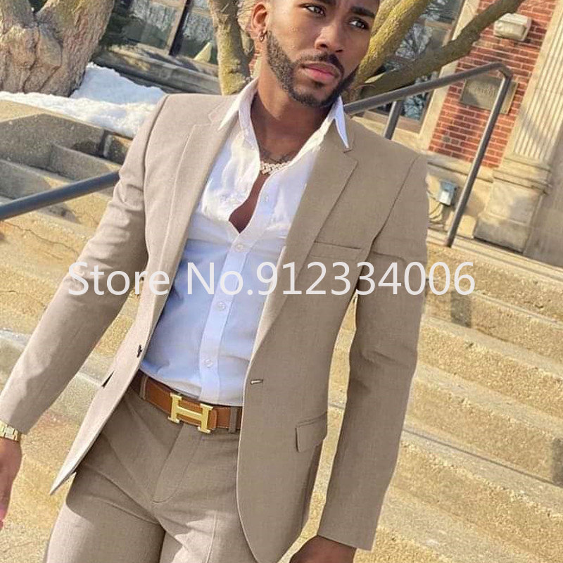 2 Pieces Beige Suit for Men Sl - Men'S Grooming Daily recensione e prezzo