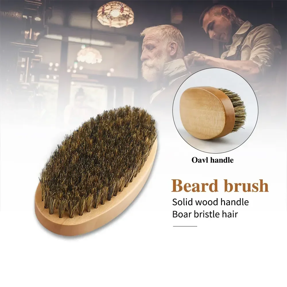Boar Bristle Wood Beard Brush  - Men'S Grooming Bag recensione e prezzo
