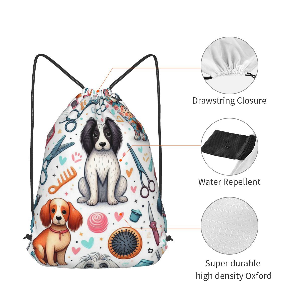 Dog Grooming Printed Backpacks - Men'S Grooming Bag recensione e prezzo