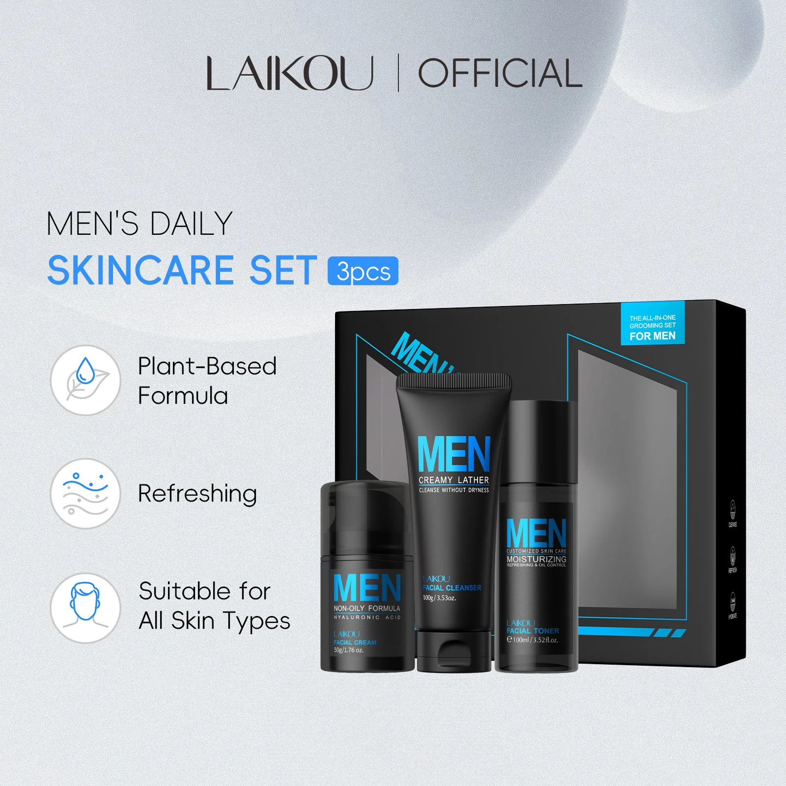 Mens 3 In 1 Grooming Set Clean - Men'S Grooming Oil recensione e prezzo