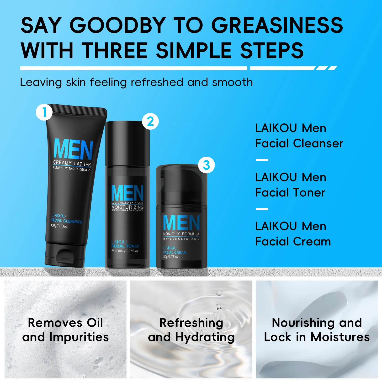 Mens 3 In 1 Grooming Set Clean - Men'S Grooming Oil recensione e prezzo