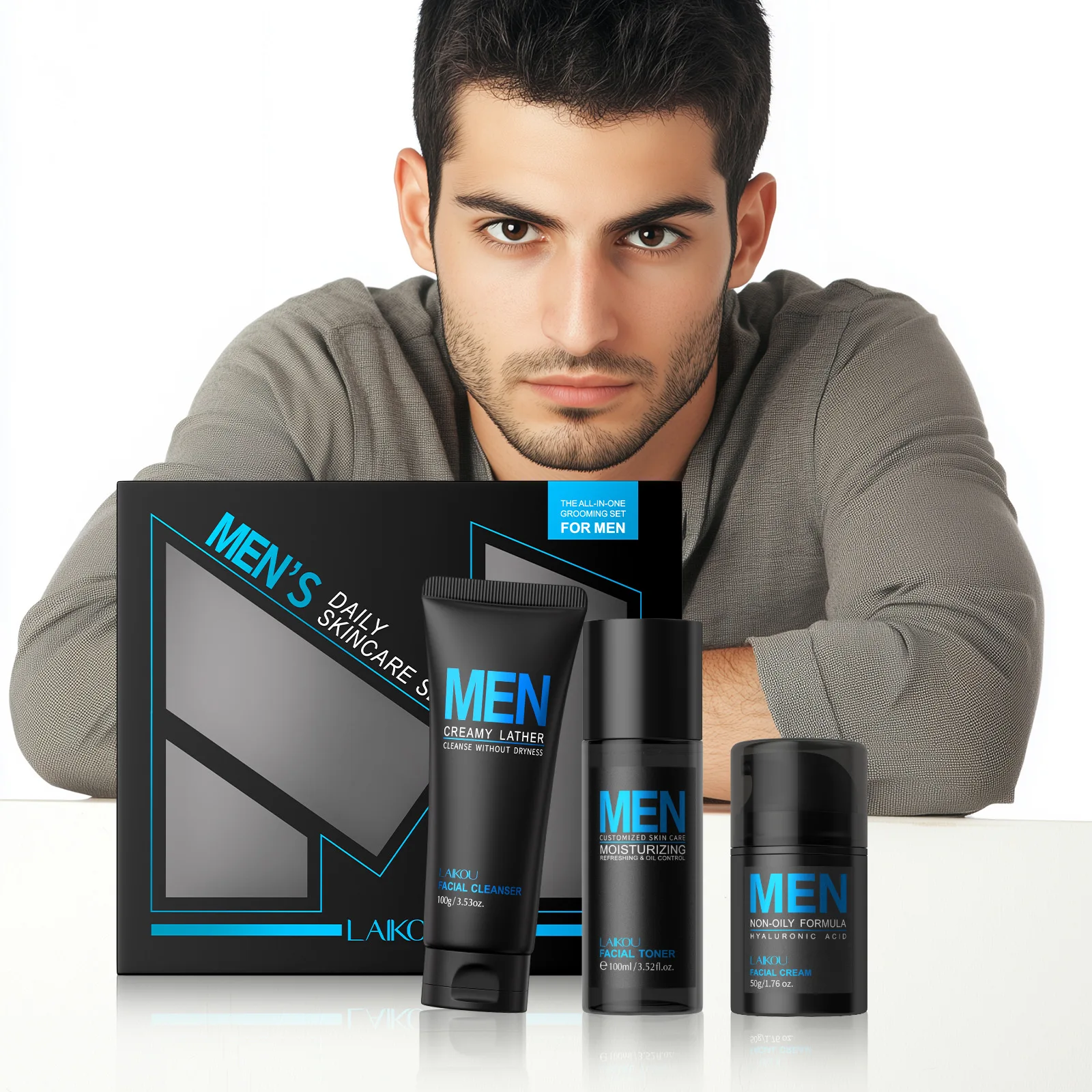 Mens 3 In 1 Grooming Set Clean - Men'S Grooming Oil recensione e prezzo