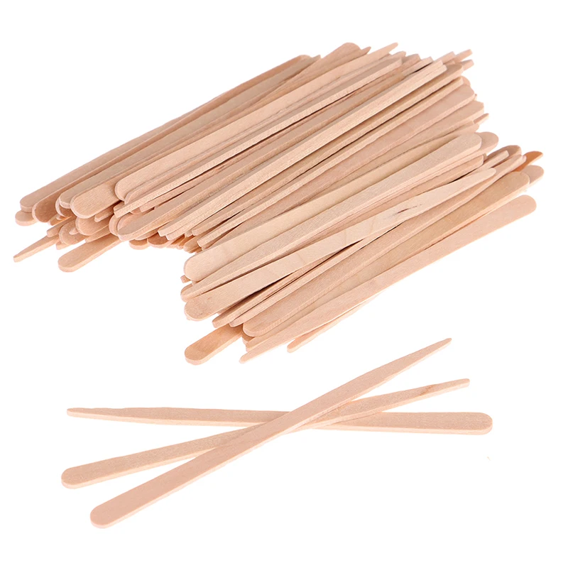 50/100Pcs Wooden Body Hair Rem - Hair Wax Stick recensione e prezzo