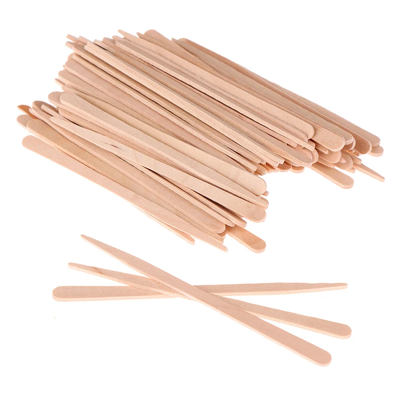 50/100Pcs Wooden Body Hair Rem - Hair Wax Stick recensione e prezzo