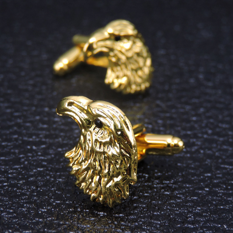 2pcs/set Gold Eagle Head Cuffl - Men'S Grooming Set Gift recensione e prezzo