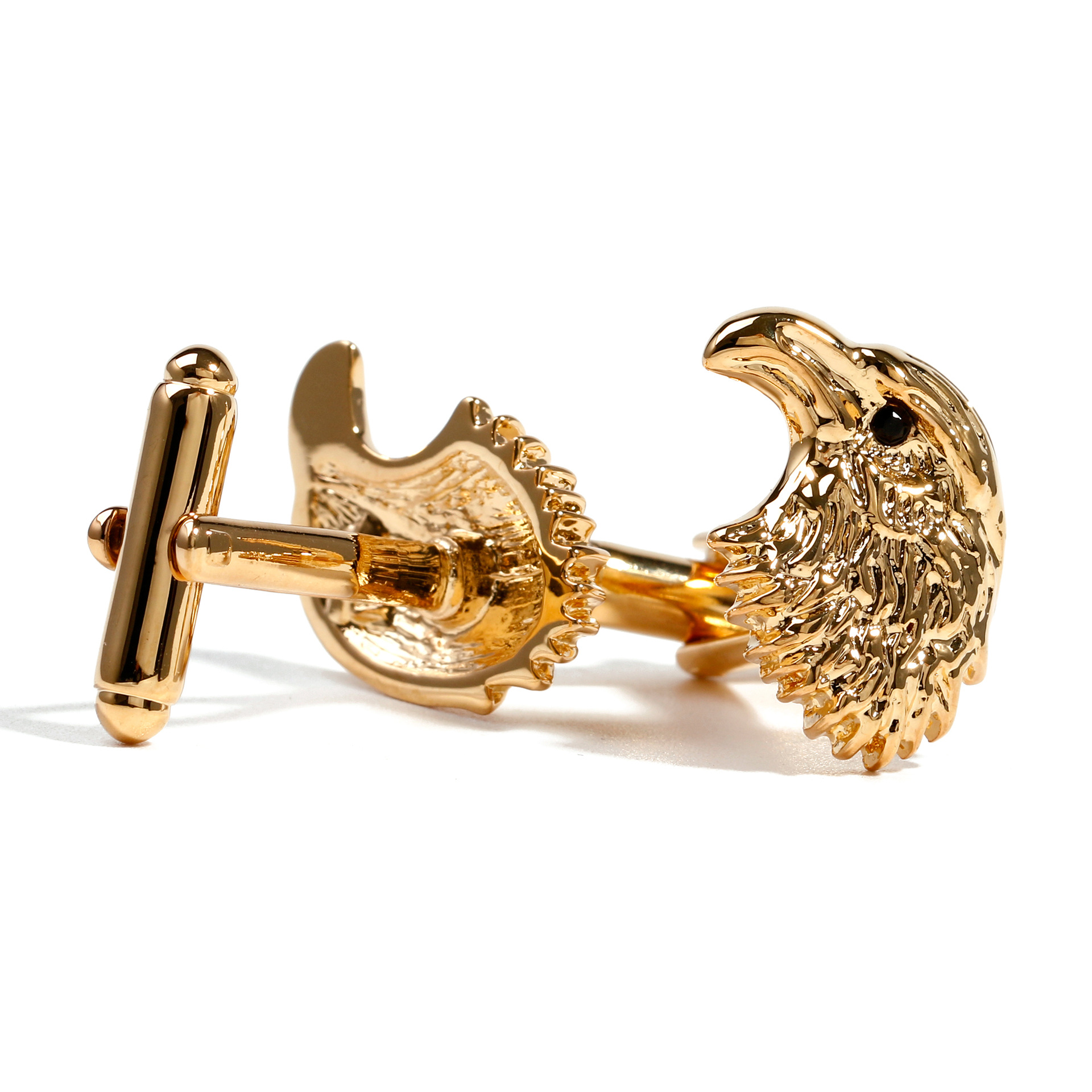 2pcs/set Gold Eagle Head Cuffl - Men'S Grooming Set Gift recensione e prezzo