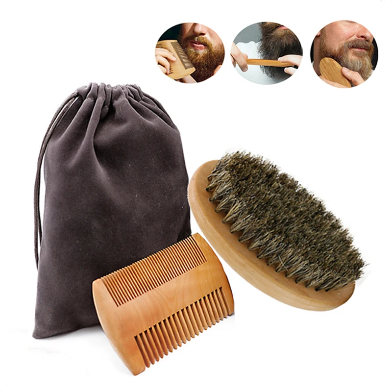 Soft Boar Bristle Wood Beard B - Shaving Brush Set recensione e prezzo