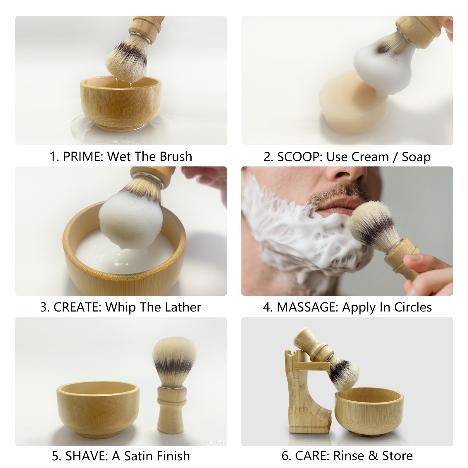 GDMG 3 in 1 Bamboo Shaving Set - Shaving Brush Set recensione e prezzo