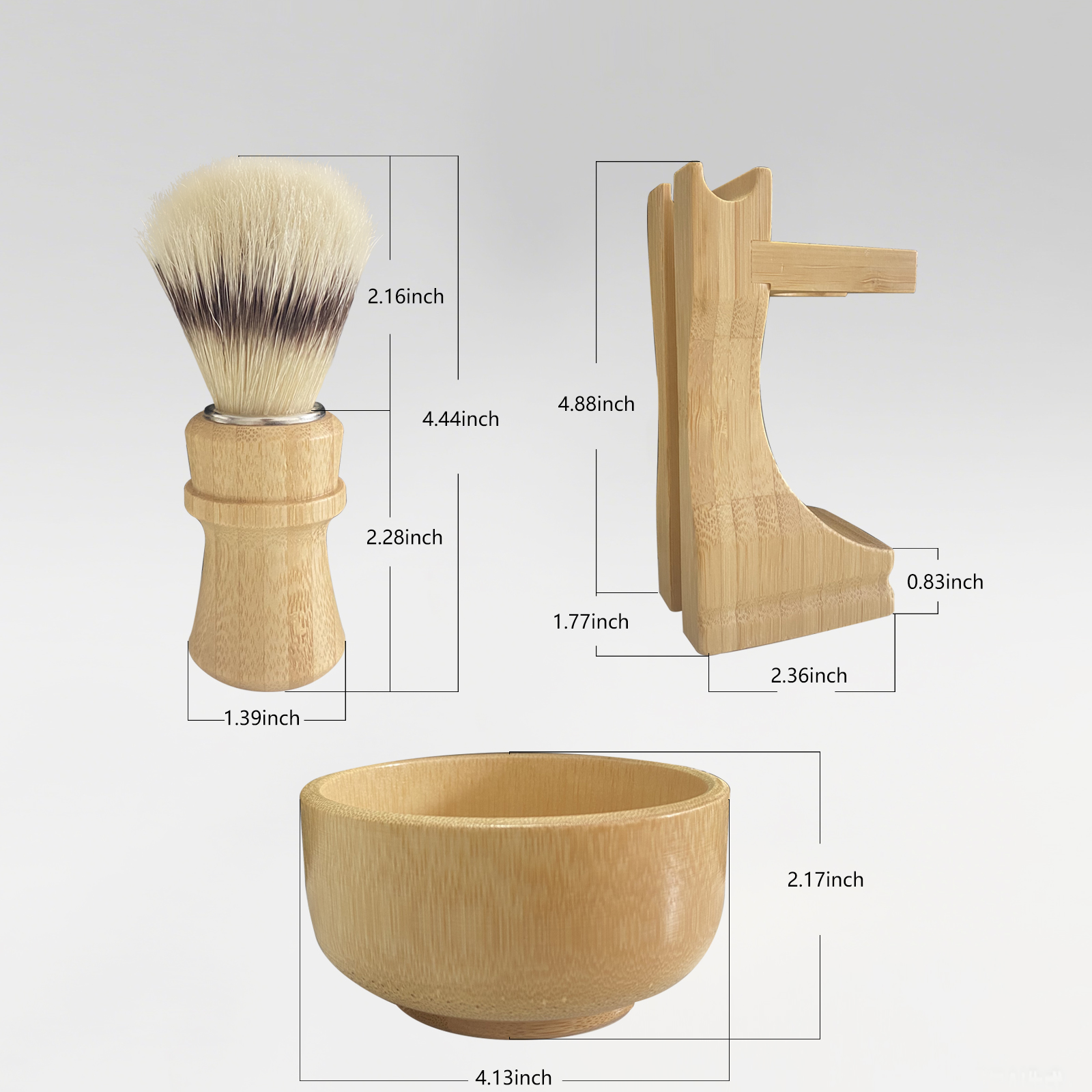 GDMG 3 in 1 Bamboo Shaving Set - Shaving Brush Set recensione e prezzo