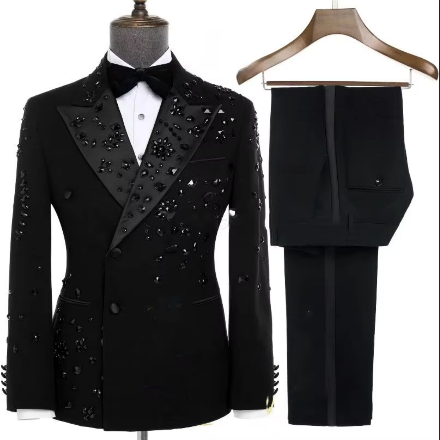 Luxury Black Beaded Men's Doub - Men'S Grooming Daily recensione e prezzo