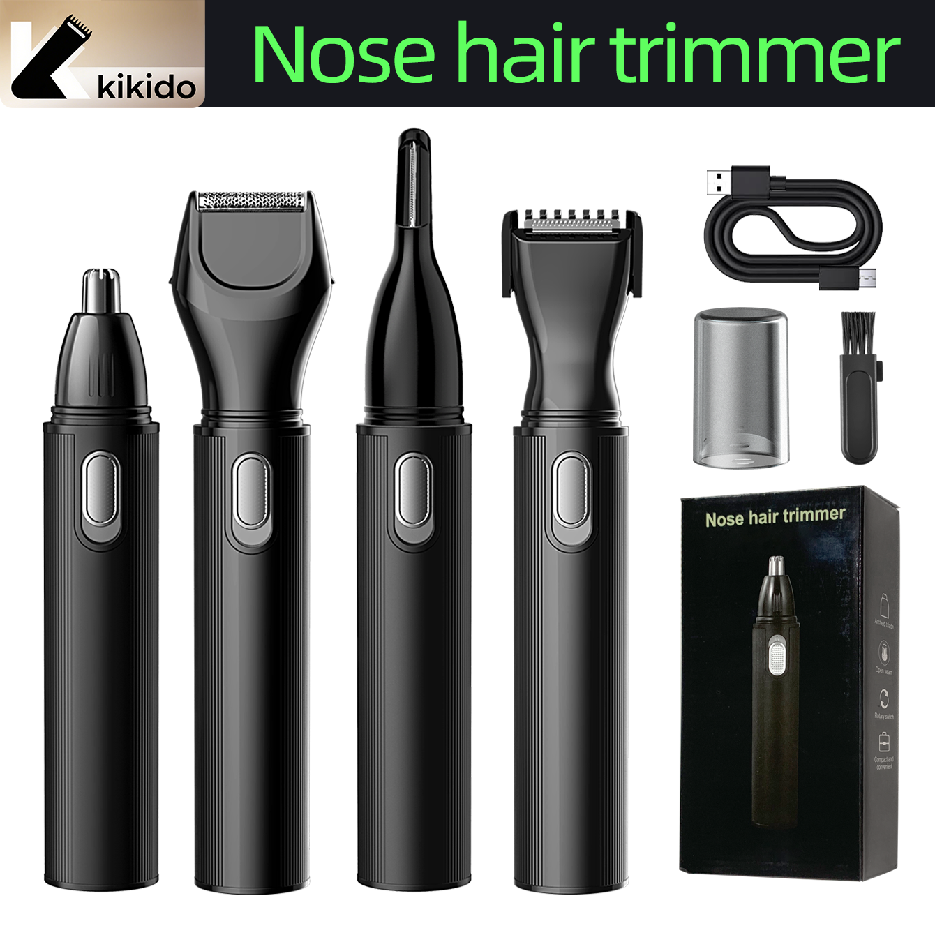 KIKIDO 4 in 1 Nose Hair Trimme - Men'S Grooming Gift Set recensione e prezzo