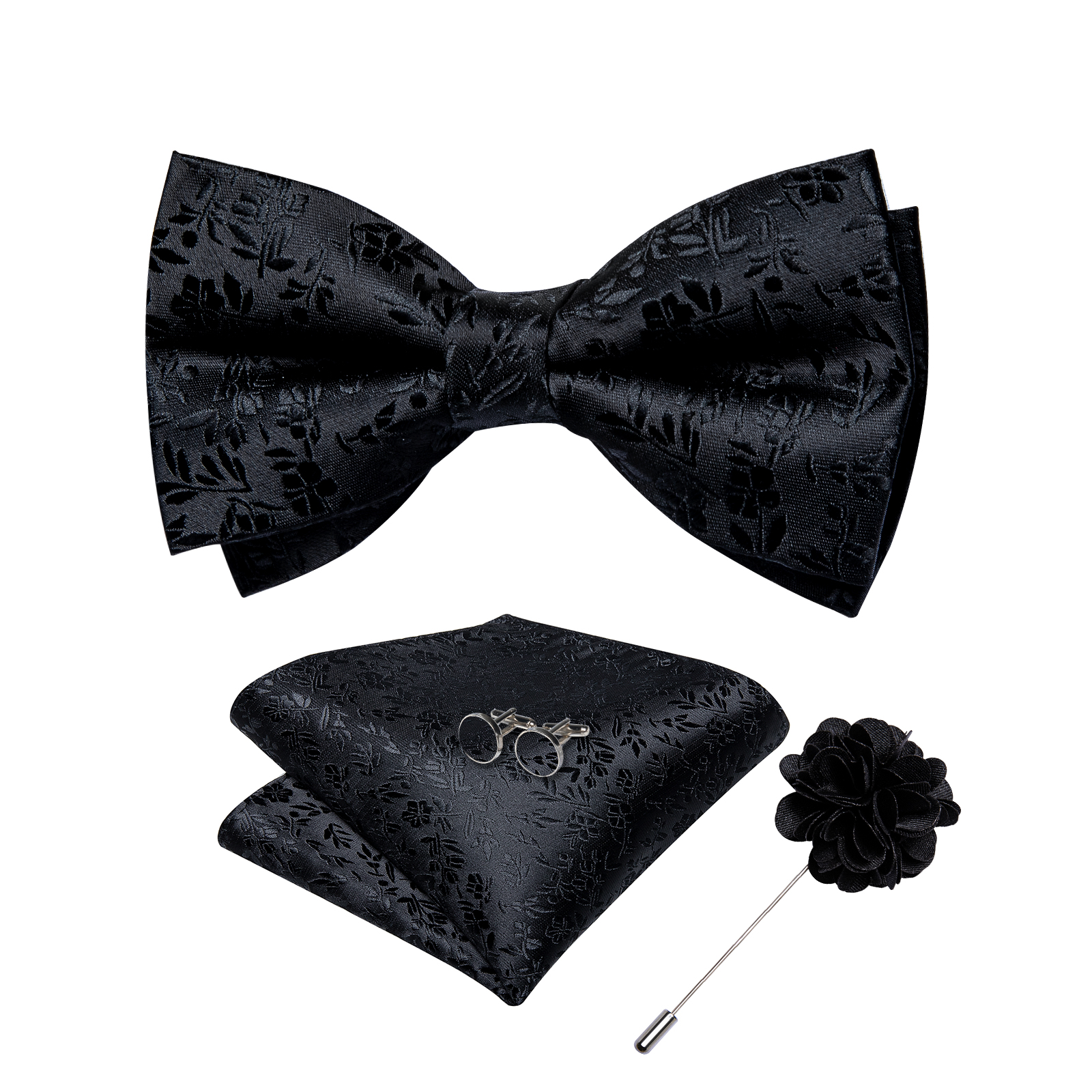 4Pcs Black Solid Floral Men's  - Men'S Grooming Set Gift recensione e prezzo