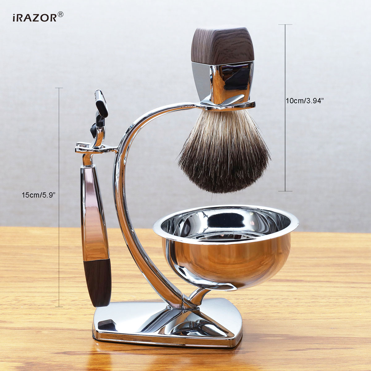 iRAZOR Professional Wet Shavin - Shaving Brush Set recensione e prezzo