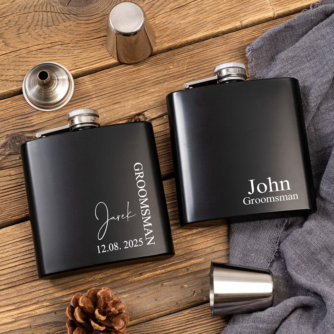 Personalized Name Hip Flask Se - Men'S Grooming Set Gift recensione e prezzo