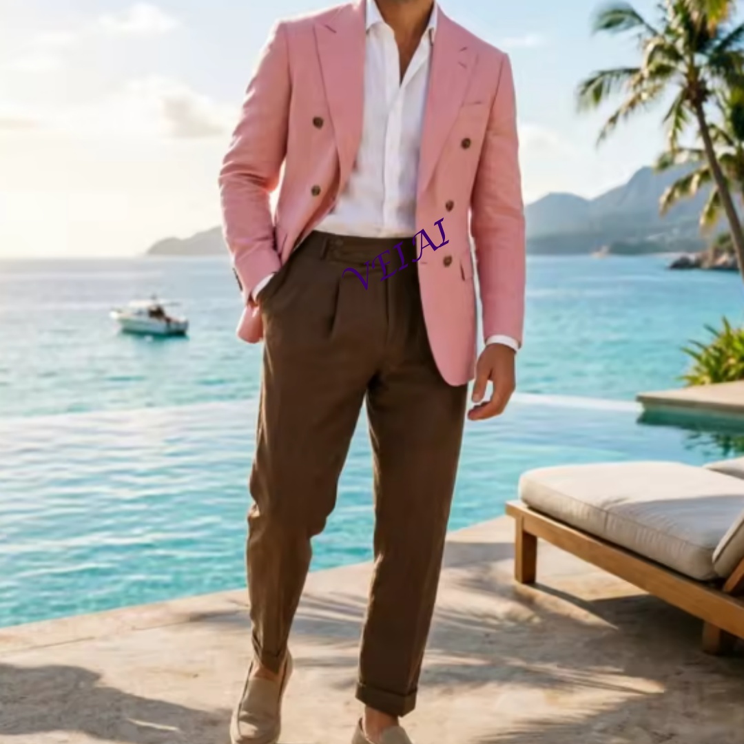 Customized 2 Piece Beige Linen - Men'S Grooming Daily recensione e prezzo