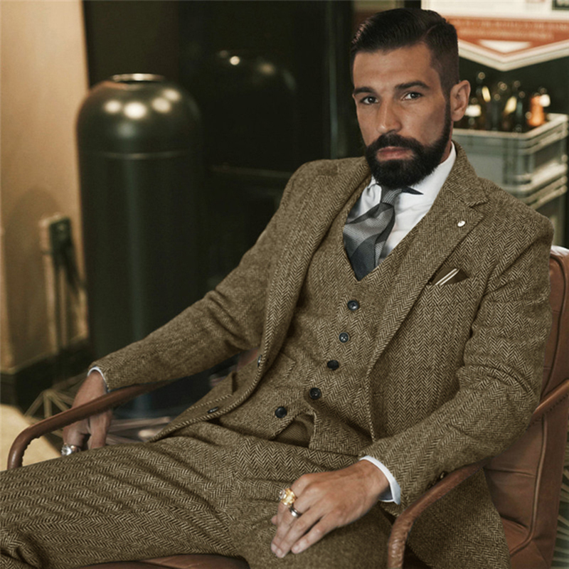 Gray Wool Tweed Winter Suit fo - Men'S Grooming Daily recensione e prezzo