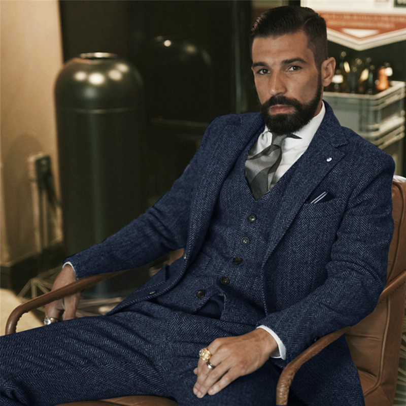 Gray Wool Tweed Winter Suit fo - Men'S Grooming Daily recensione e prezzo